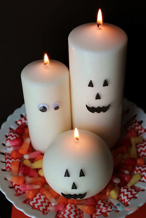 DIY Happy Halloween Candles - Shes {kinda} Crafty