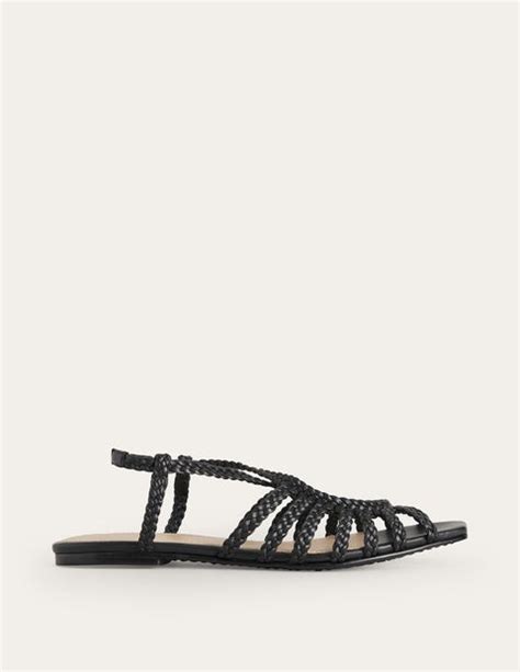 Woven Multistrap Flat Sandals - Black | Boden EU