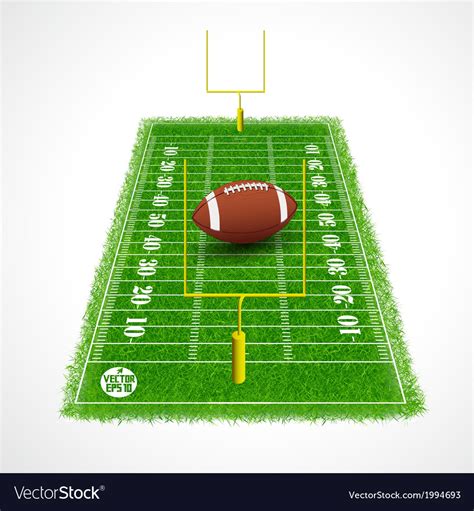 American football field perspective view Vector Image