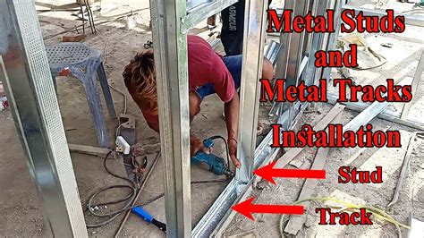 HOW TO INSTALL DRYWALL USING METAL STUDS and TRACKS. (part 1) - YouTube