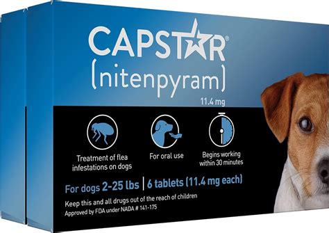 Amazon.com: Capstar(nitenpyram) for Dogs Fast-Acting Oral Flea Treatment for Dogs 2-25 lbs, Vet ...