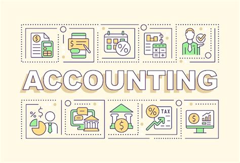 Premium Vector | Accounting word concepts yellow banner