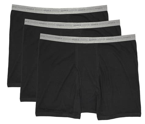 BUY NOW! Big & Tall Men's Black Boxer Briefs 3-Pack Underwear