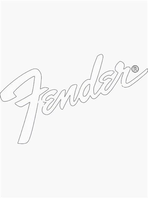 "white fender logo" Sticker for Sale by CherylJohnso | Redbubble