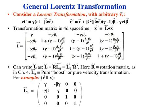 PPT - General Lorentz Transformation PowerPoint Presentation, free download - ID:3348433