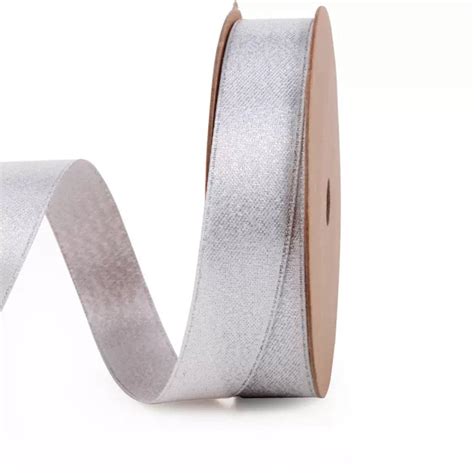 Gift Wrapping Ribbon Satin - Shimmer Silver — PaperMarket