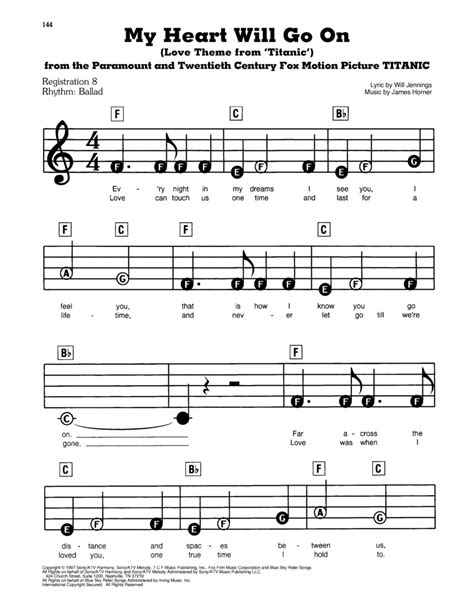 My Heart Will Go On (Love Theme From Titanic) By Celine Dion - Digital Sheet Music For Score ...