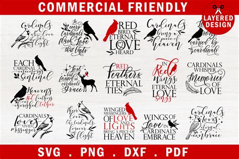 Christmas Cardinal Bird Quotes Bundle Graphic by redearth and gumtrees ...