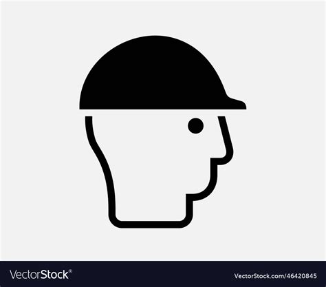 Head protection icon Royalty Free Vector Image