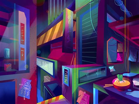 Neon City by Folio Illustration Agency on Dribbble