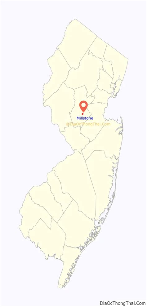 Map of Millstone borough, New Jersey - Thong Thai Real