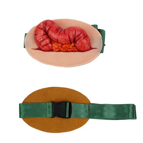 Wearable Abdominal Eviscerated Colon Wound Simulator Kit