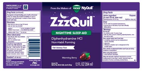 ZZZQUIL NIGHTTIME SLEEP-AID- diphenhydramine hydrochloride liquid