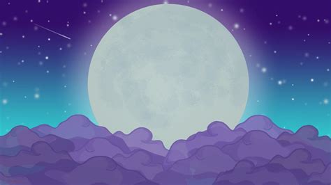 Animated Clip Night Sky Blue Version as Wallpaper, Background Videos, Streams, Twitch - Etsy