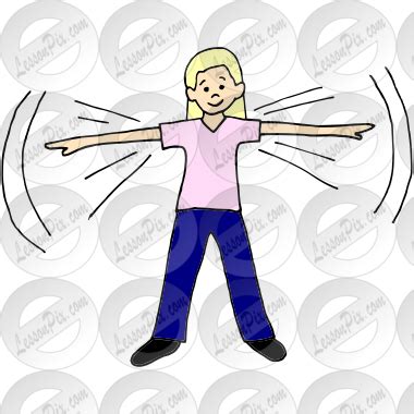 Flap Arms Picture for Classroom / Therapy Use - Great Flap Arms Clipart