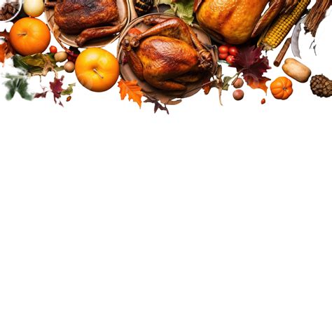 Thanksgiving Dinner On Rustic Wooden, Copy Space, Turkey Food, Turkey Meat PNG Transparent Image ...