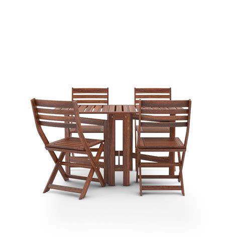 IKEA APPLARO SET TABLE AND 4 CHAIRS Free 3d model of ikea applaro ...