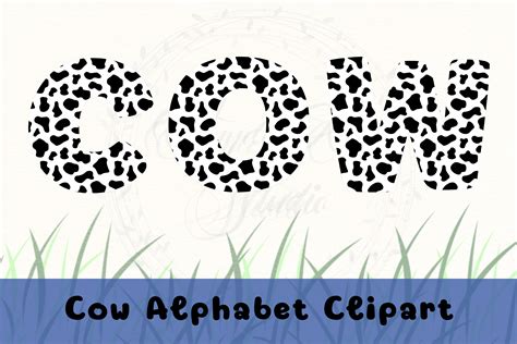 Cow Alphabet, Number, Symbol PNG Files Graphic by koravee.k · Creative ...