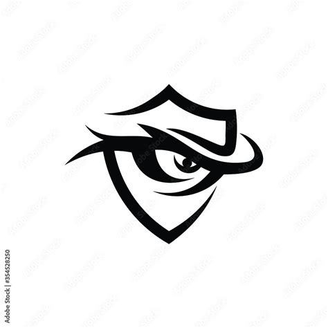 Vector logo of an eagle eye in a shield Stock Vector | Adobe Stock