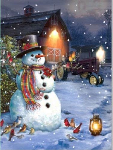 Tis Your Season | Snowman Country Scene Photo