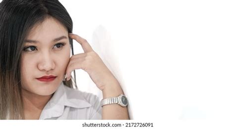 Young Asian Woman Has Solemn Expression Stock Photo 2172726091 | Shutterstock