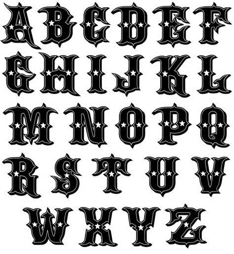 Alphabet Letter Tattoo Styles - Printable Calendars AT A GLANCE