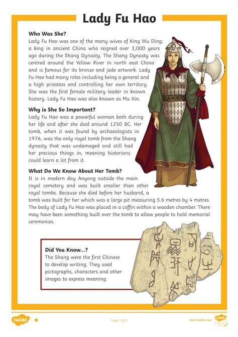 Lady Fu Hao Who Was She? Lady Fu Hao Was One of the Many Wives of King ...