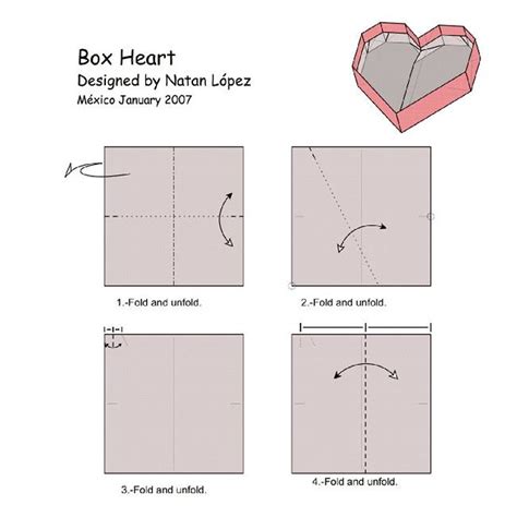 ORIGAMI HEART BOX DIAGRAM « EMBROIDERY & ORIGAMI