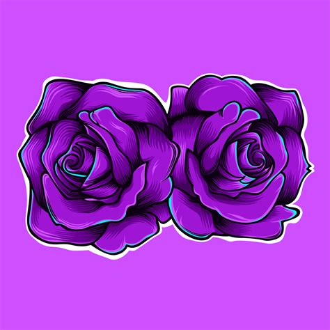 Purple roses with bright purple light are very cool for t-shirt needs ...