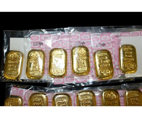 BULLION: (24) PAMP Suisse 100 gram gold bars; .9999 fine gold; Serial ...