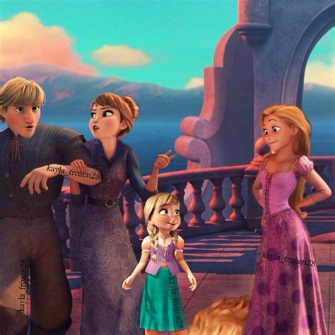 Anna, Kristoff, and their daughter visiting Rapunzel by Kayla_frozen28 * (With images) | Anna ...