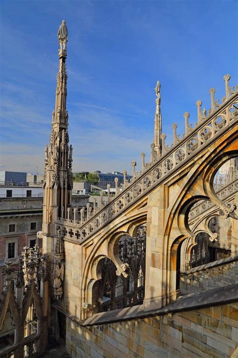 The Roof of the Milan Cathedral Duomo Di Milano Stock Photo - Image of ...