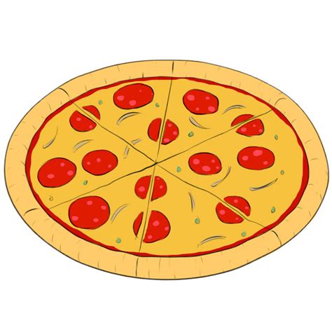 How to Draw a Pizza - Easy Drawing Art