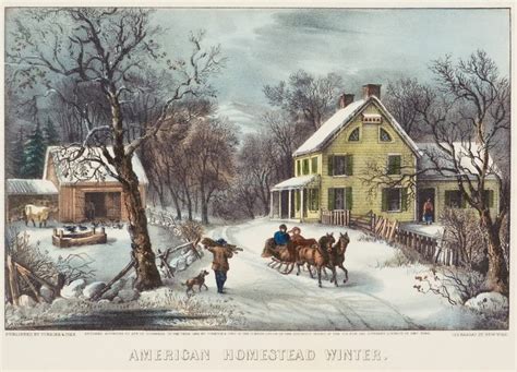 American Homestead, Winter, by Currier & Ives, 1868 » Ciel Bleu Media