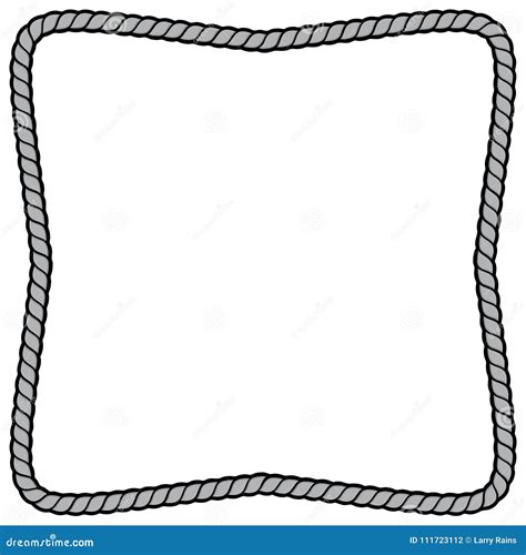 Rope Border Frame Illustration Stock Vector - Illustration of element, vector: 111723112