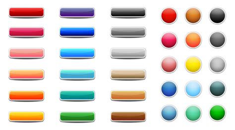conjunto de botones web de colores 699485 Vector en Vecteezy