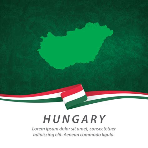 Hungary flag with map 2711417 Vector Art at Vecteezy