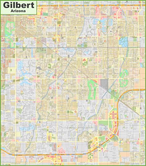 Large detailed map of Gilbert - Ontheworldmap.com