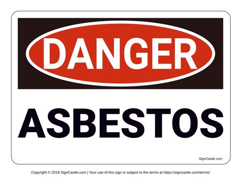 Asbestos Warning Signs | Poster Template