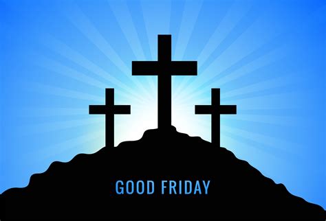 Greeting for Good Friday with Three Crosses Sunset Background 1084266 ...