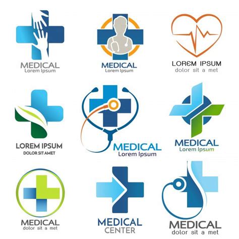 Vector Set Of Medical Logo Template | Medical logo, Medical logo design, Medicine logo