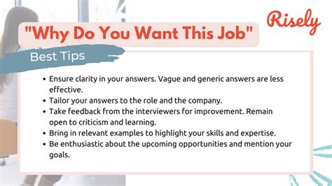 Crafting Your Response: 10+ Examples to Answer 'Why Do You Want This Job' - Risely