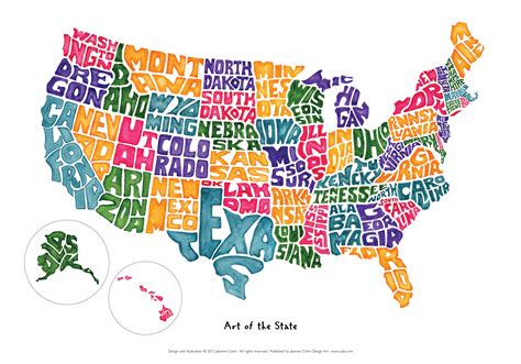 Colorful USA Typographic Map - HD Wallpaper