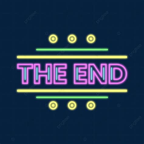 Neon Effects PNG Picture, The End Neon Sign Effect Design Png, The End Neon, Neon Sign Effect ...