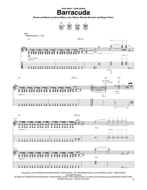 Barracuda by Heart - Guitar Tab - Guitar Instructor