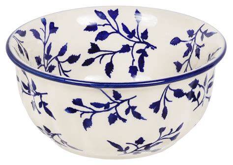 Polish Pottery - 5.5" Bowls - Blue Spray - The Polish Pottery Outlet