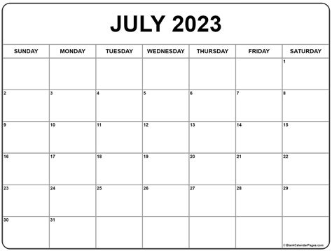 July 2023 calendar | free printable calendars