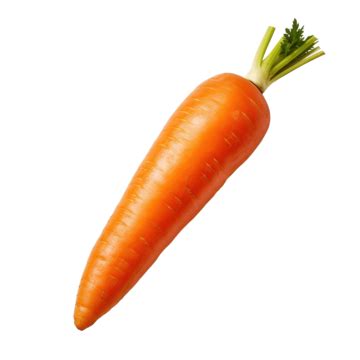 Single Fresh Orange Carrot Vegetable Isolated With Clipping Path And Shadow In Png File Format ...