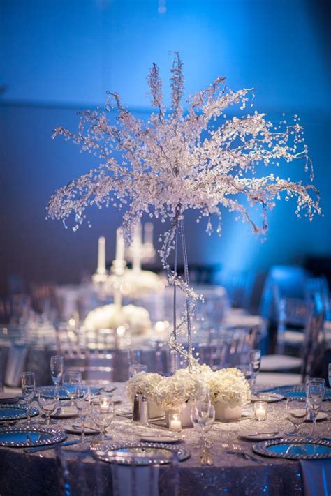 White, Silver & Blue Winter Wonderland Wedding At A La Carte Pavilion ...