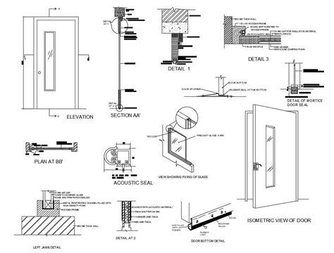 Door Elevation With Installation Section Drawing Dwg File Cadbull ...